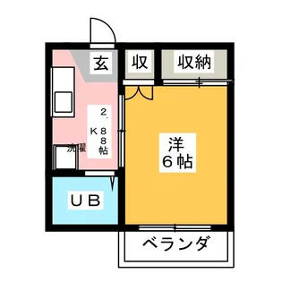 メゾンシュークレー【2階】の間取り