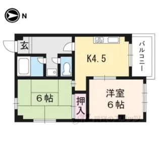 エレガンスコート烏丸西【4階】の間取り