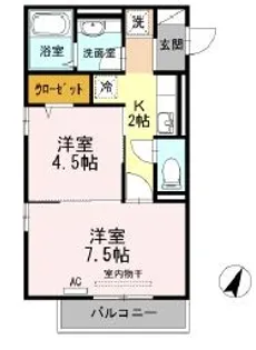 メゾン ヴィレッタ【2階】の間取り