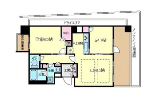 ザ・パークハウス三条油小路【1階】の間取り
