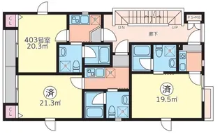 イーストサイド反町【4階】の間取り
