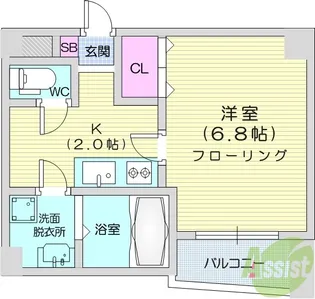 ラピス雨宮【5階】の間取り