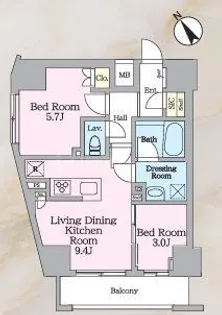 ラグゼナ北千住II【12階】の間取り