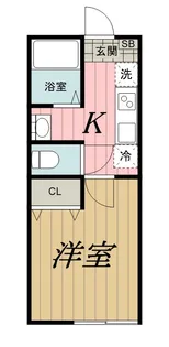 千葉県千葉市中央区長洲2【アパート】の間取り