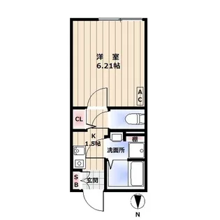 NSGATE中野坂上【1階】の間取り