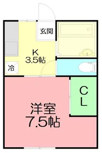 萩園ハイツ【1階】の間取り