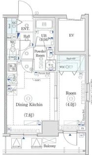 エストゥルース横濱吉野町【8階】の間取り