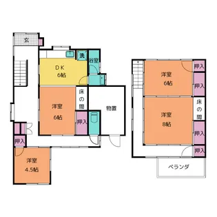 三重県伊勢市岡本2【一戸建】の間取り