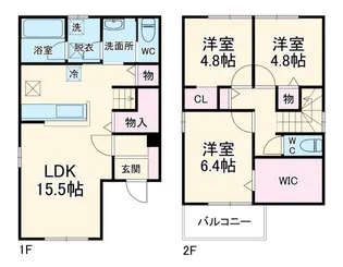 千葉県市川市大野町2【一戸建】の間取り