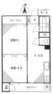 東京都世田谷区奥沢6【マンション】の間取り