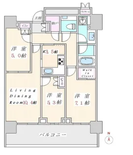 東京都中央区晴海2【マンション】の間取り