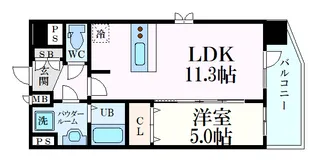 プレサンス十条凛華【5階】の間取り
