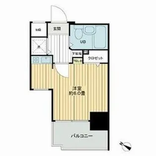 朝日プラザ博多6【3階】の間取り