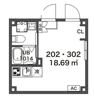リバース笹塚【2階】の間取り