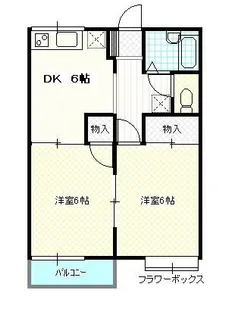 サンプレイス八乙女【2階】の間取り