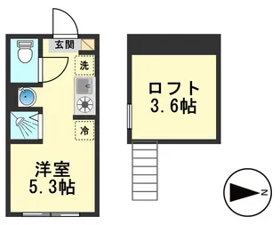 東京都江戸川区東小岩6【アパート】の間取り