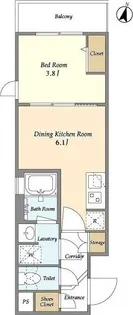 SUNIVAS飯田橋【4階】の間取り