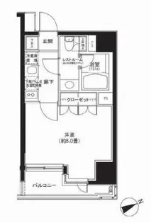 東京都中央区日本橋兜町【マンション】の間取り