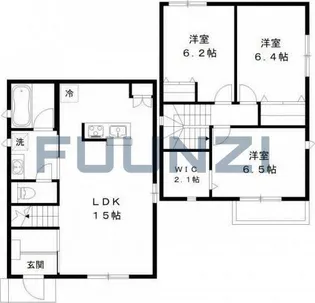千葉県市川市八幡6【一戸建】の間取り
