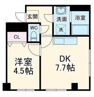 パレスフィールド市川南【2階】の間取り