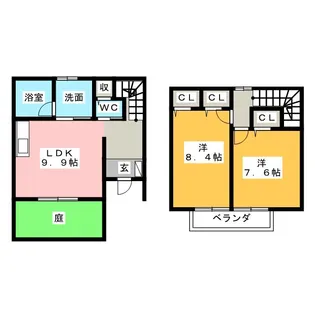 愛知県瀬戸市みずの坂1【一戸建】の間取り