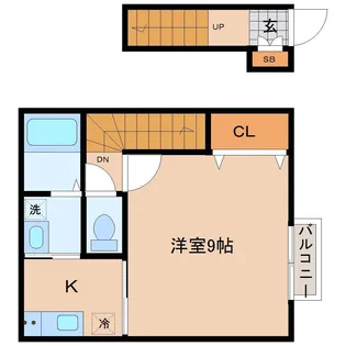 アスコット台原A棟【2階】の間取り