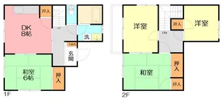 神奈川県小田原市中曽根【一戸建】の間取り