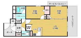 エステムコート京橋セレブIポーラスター【5階】の間取り
