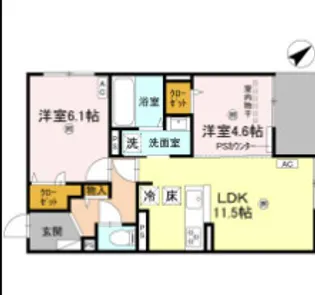 シーグレース浜甲子園【1階】の間取り