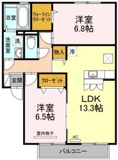 セジュール マホロ A棟【1階】の間取り
