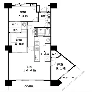 シティタワー品川【39階】の間取り