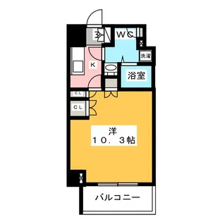 パークキューブ四谷三丁目【10階】の間取り