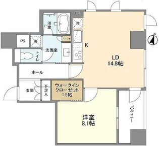 LaSante麹町(ラサンテ麹町 旧・KWレジデンス麹町)【10階】の間取り