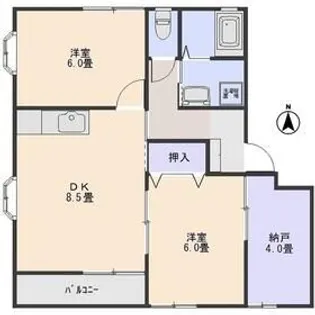 パークハイムチェリー【2階】の間取り