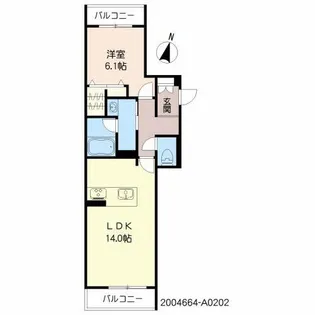 ベレオ nine 富士見【2階】の間取り