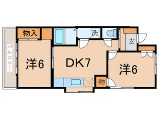 メルフラッツ【1階】の間取り