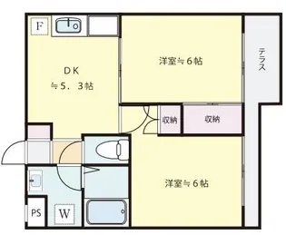 天野マンション【1階】の間取り