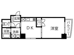 川萬ビルグランアルシェ【5階】の間取り
