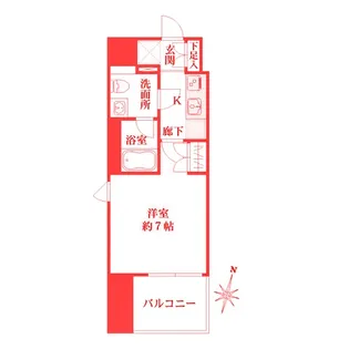 ベルフェリーク横濱山下町【3階】の間取り