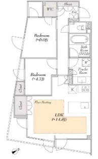 ルミークスイート恵比寿【3階】の間取り