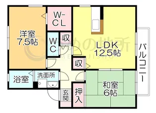 メルベーユ・ドミールB棟【2階】の間取り