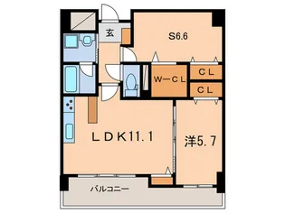 ブライトロ-ド西宮【5階】の間取り