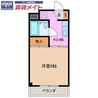 桜アートハイムB【2階】の間取り