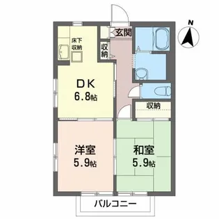 ディアスふるかわ【1階】の間取り