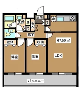 瀬田フラット【3階】の間取り
