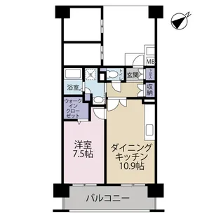 コーポレート稲毛海岸【12階】の間取り