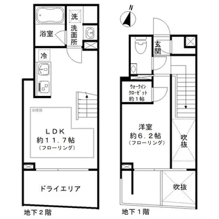 IPSE代々木上原DLXの間取り
