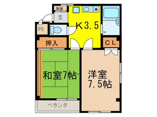 ハイツ Sun【2階】の間取り