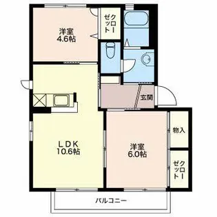 メゾンマグノリアA棟【2階】の間取り