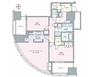 麻布台ヒルズレジデンスB【21階】の間取り